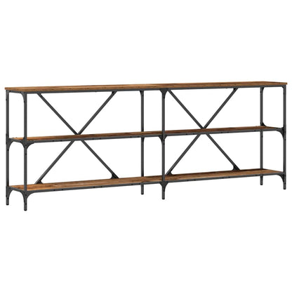 Table Console avec étagère Bois Ancien 200 x 30 x 75 cm