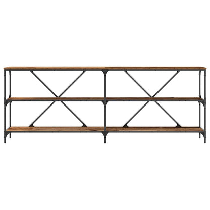 Table Console avec étagère Bois Ancien 200 x 30 x 75 cm
