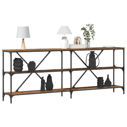 Table Console avec étagère Bois Ancien 200 x 30 x 75 cm