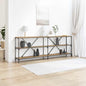 Table Console avec étagère chêne artisanal 200 x 30 x 75 cm