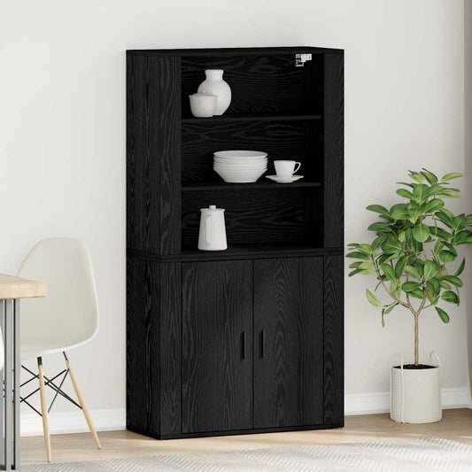 Étagère Chêne noir 80 x 33 x 150 cm Bois d'ingénierie