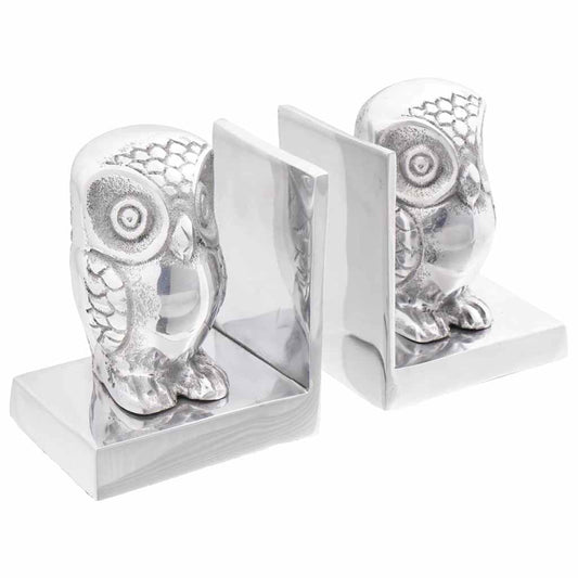 Serre-livres 2 pcs Argent 7 x 9 x 11 cm Aluminium