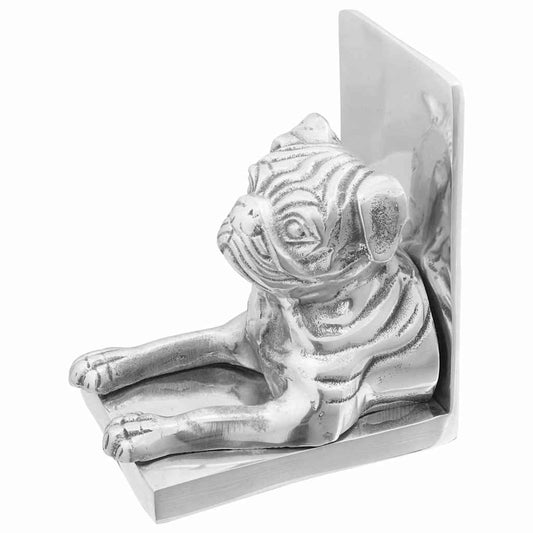 Serre-livres 2 pcs Argent 12 x 15 x 18 cm Aluminium