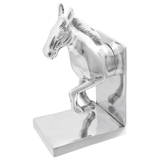 Serre-livres 2 pcs Argent 11 x 14 x 25 cm Aluminium
