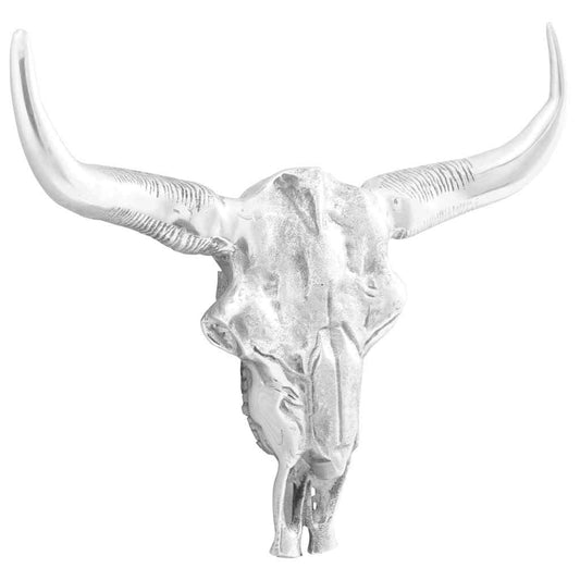 Crâne de taureau Argent 53 x 11 x 40 cm Aluminium