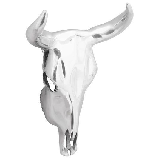 Crâne de taureau Argent 34 x 13 x 53 cm Aluminium