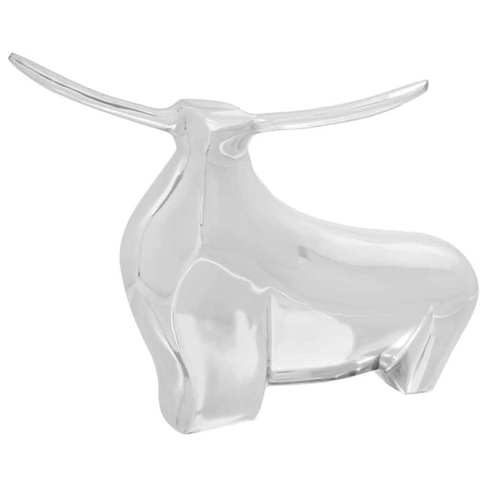 Sculpture de taureau Argent 37 x 44 x 17 cm Aluminium