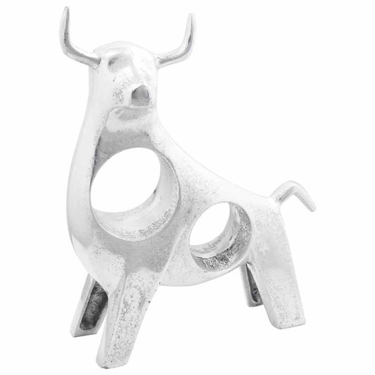 Sculpture de taureau Argent 22 x 9.5 x 34 cm Aluminium