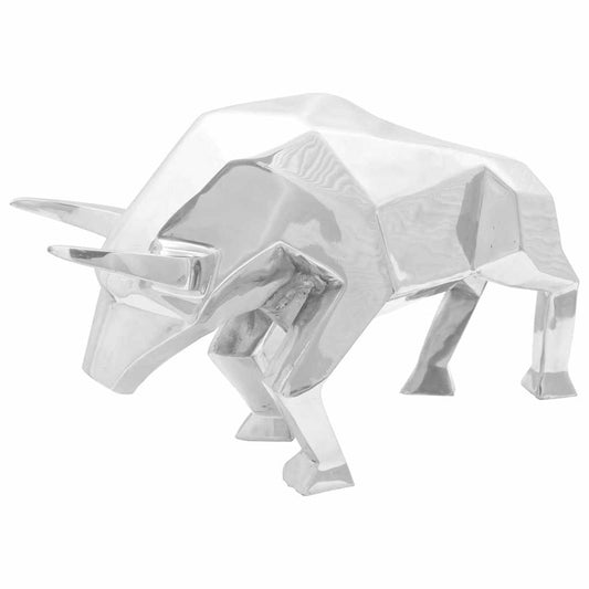 Sculpture de taureau Argent 74 x 23 x 39 cm Aluminium