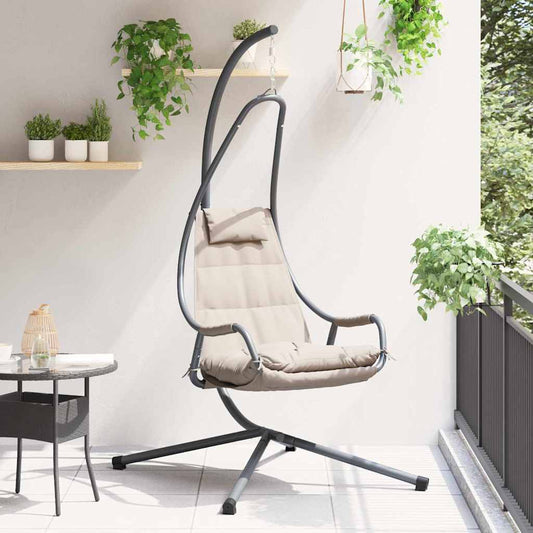 Chaise suspendue Pliant Manuel Taupe 94 x 107 x 196.5 cm Acier