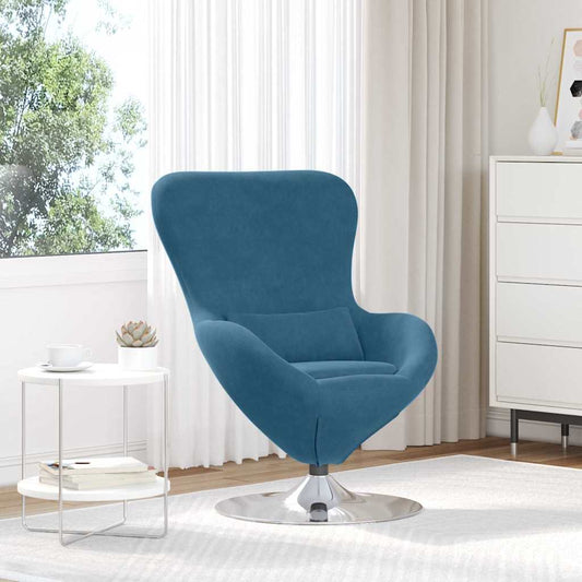 Fauteuil œuf Bleu 63 x 73 x 90 cm Velours