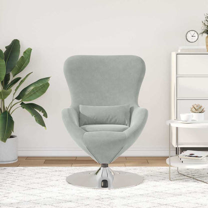 Fauteuil œuf Gris clair 63 x 73 x 90 cm Velours