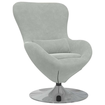 Fauteuil œuf Gris clair 63 x 73 x 90 cm Velours