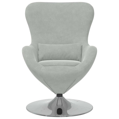 Fauteuil œuf Gris clair 63 x 73 x 90 cm Velours