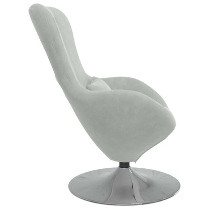 Fauteuil œuf Gris clair 63 x 73 x 90 cm Velours