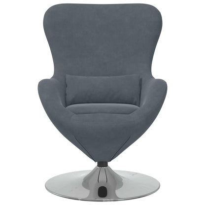Fauteuil œuf Gris foncé 63 x 73 x 90 cm Velours