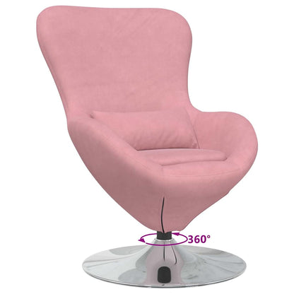 Fauteuil œuf Rose 63 x 73 x 90 cm Velours