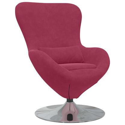 Fauteuil œuf Rouge bordeaux 63 x 73 x 90 cm Velours
