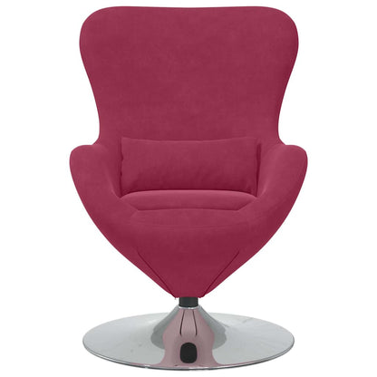 Fauteuil œuf Rouge bordeaux 63 x 73 x 90 cm Velours