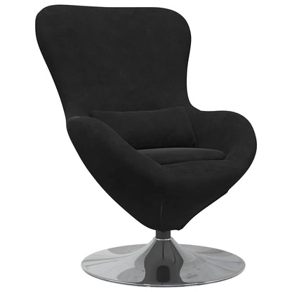 Fauteuil œuf Noir 63 x 73 x 90 cm Velours