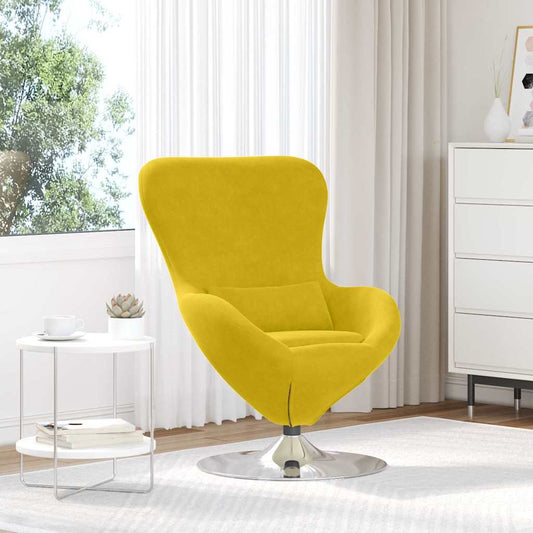 Fauteuil œuf Jaune 63 x 73 x 90 cm Velours