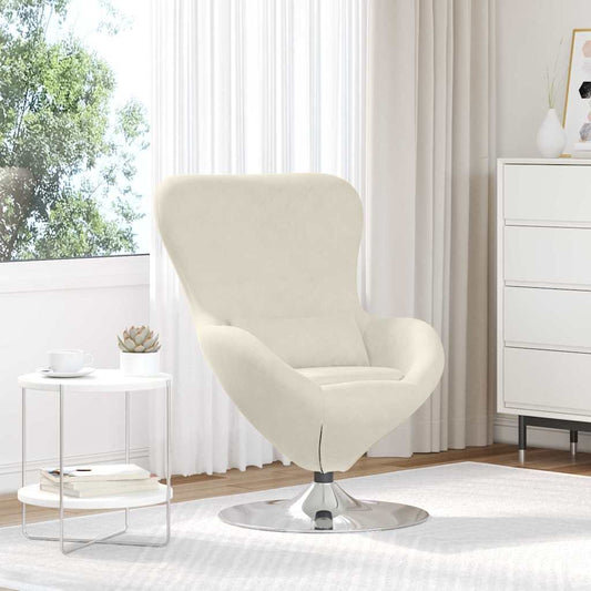 Fauteuil œuf Crème 63 x 73 x 90 cm Velours