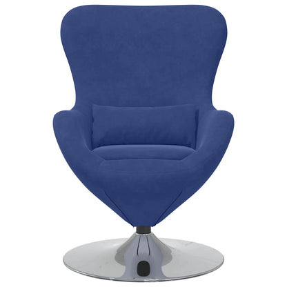 Fauteuil œuf Bleu police 63 x 73 x 90 cm Velours