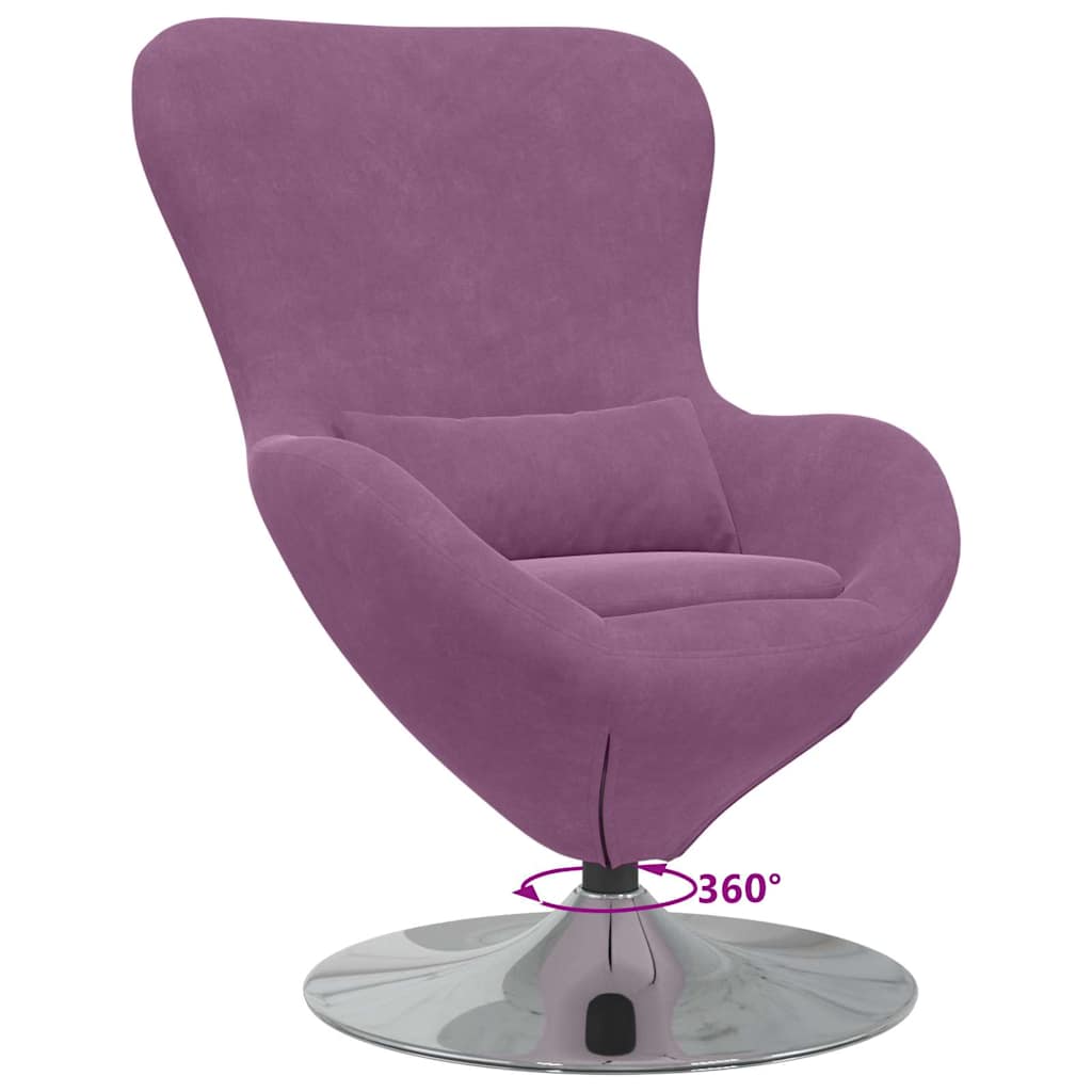 Fauteuil œuf Violet 63 x 73 x 90 cm Velours
