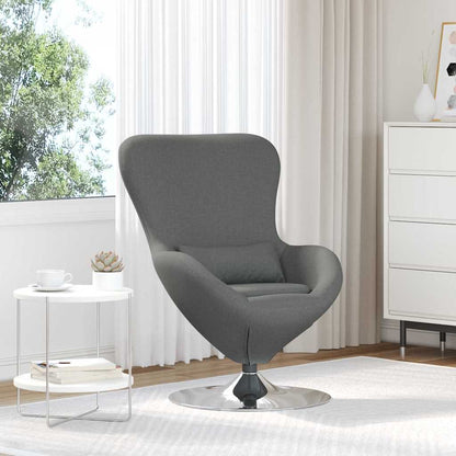 Fauteuil œuf Gris foncé tissu