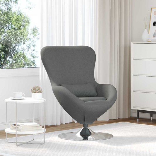Fauteuil œuf Gris foncé tissu