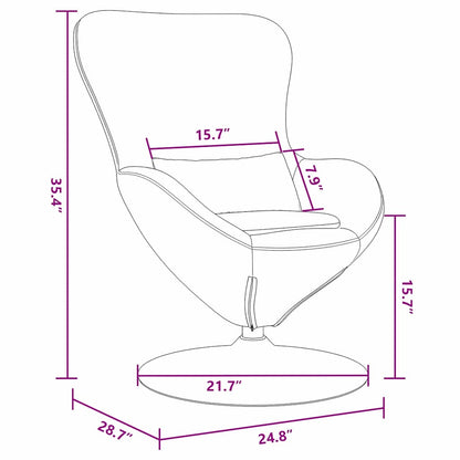 Fauteuil œuf Gris foncé tissu