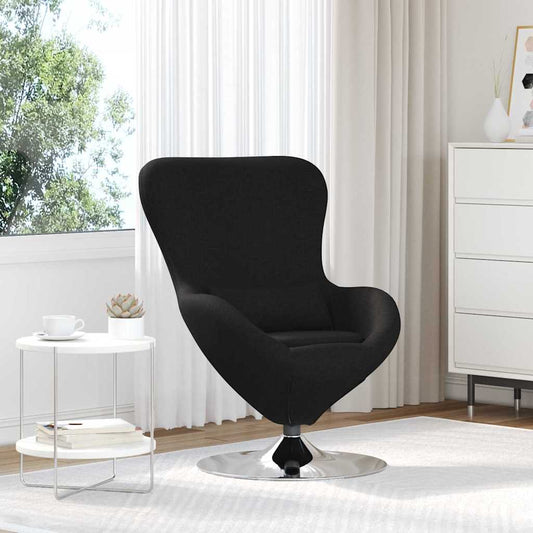 Fauteuil œuf Noir tissu