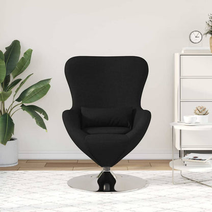 Fauteuil œuf Noir tissu