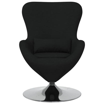 Fauteuil œuf Noir tissu