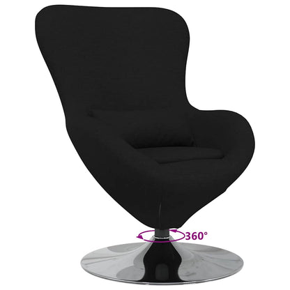 Fauteuil œuf Noir tissu
