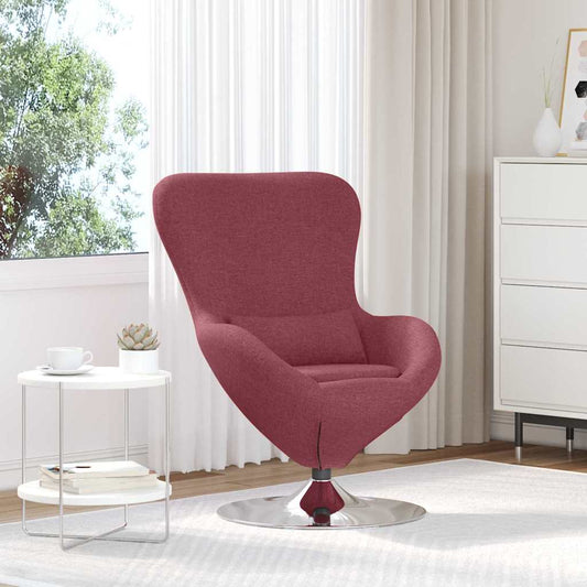 Fauteuil œuf Rouge bordeaux tissu