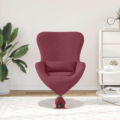 Fauteuil œuf Rouge bordeaux tissu