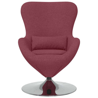 Fauteuil œuf Rouge bordeaux tissu
