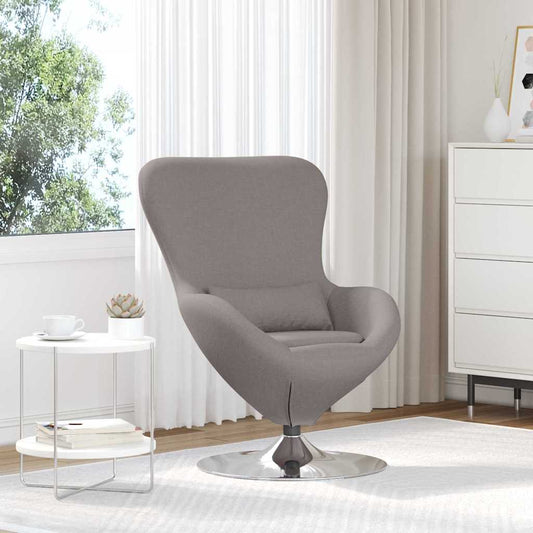 Fauteuil œuf Taupe tissu