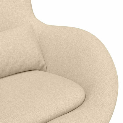 Fauteuil œuf Crème tissu