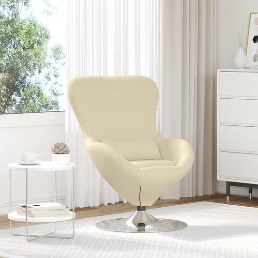 Fauteuil œuf Crème tissu