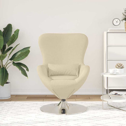 Fauteuil œuf Crème tissu