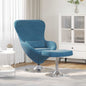 Fauteuil œuf 2 pcs Bleu 63 x 73 x 90 cm Velours