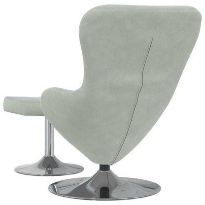 Fauteuil œuf 2 pcs Gris clair 63 x 73 x 90 cm Velours