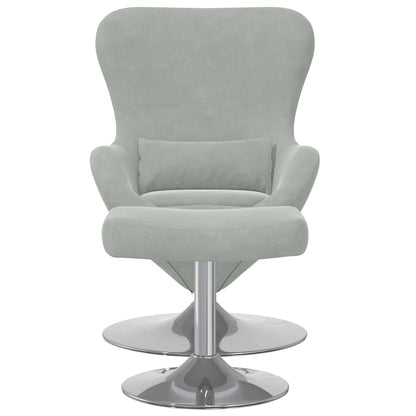 Fauteuil œuf 2 pcs Gris clair 63 x 73 x 90 cm Velours