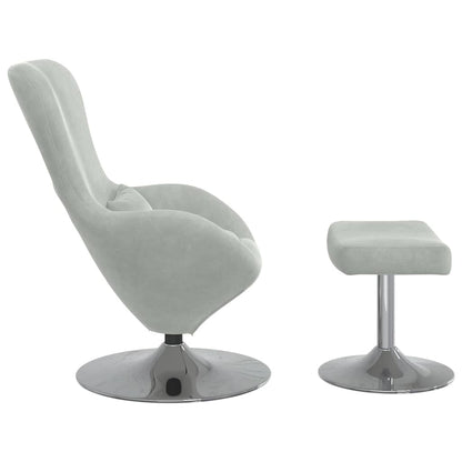 Fauteuil œuf 2 pcs Gris clair 63 x 73 x 90 cm Velours