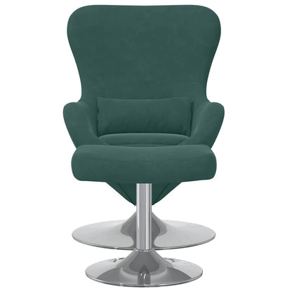 Fauteuil œuf 2 pcs Vert foncé 63 x 73 x 90 cm Velours