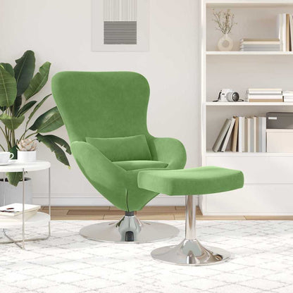 Fauteuil œuf 2 pcs Vert clair 63 x 73 x 90 cm Velours