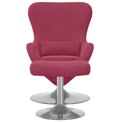 Fauteuil œuf 2 pcs Rouge bordeaux 63 x 73 x 90 cm Velours