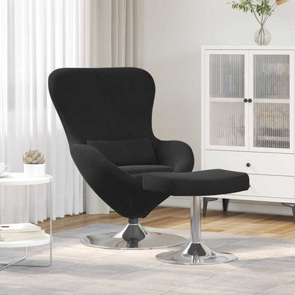 Fauteuil œuf 2 pcs Noir 63 x 73 x 90 cm Velours